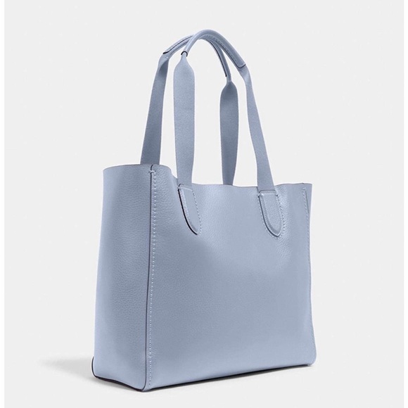 NWT Coach Derby Tote Soft Leather in Mist Blue - Picture 4 of 16